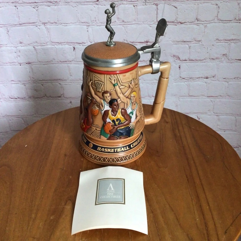 Vintage 1993 Avon A Century of Basketball Ceramic Stein